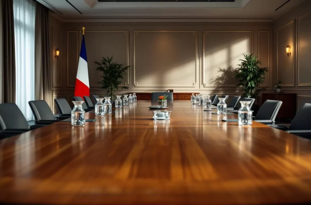 Salle de réunion administrative française — contrôle des structures agricoles